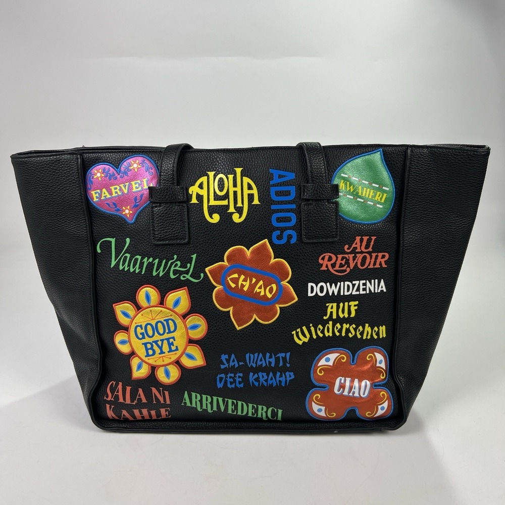 Disney Parks+Danielle Nicole It's A Small World Exit Tote Bag "Goodbyes" Black * - Picture 3 of 16